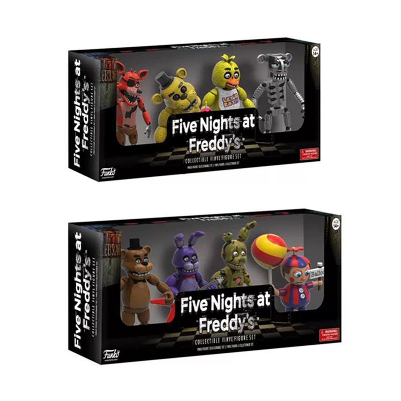 4 Cái / bộ FNAF Năm Đêm Tại Freddy 's Pizza Simulator Nhân Vật Hành Động Trò Chơi Đồ Chơi