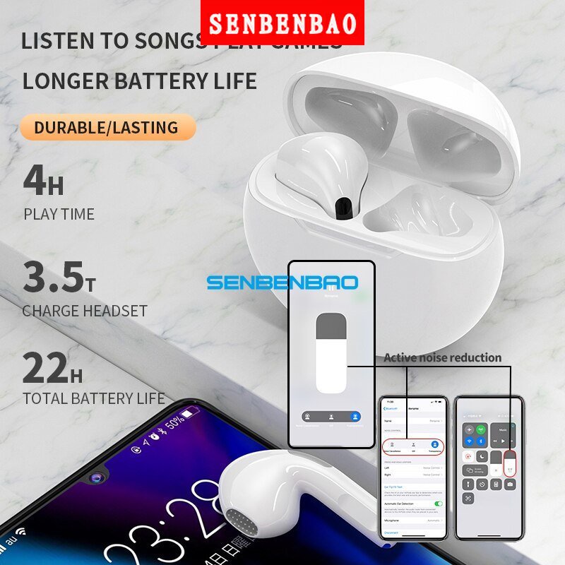 Tai nghe không dây Pro6 Chống Nước Có Mic Điều Khiển Cảm Ứng Phong Cách Thể Thao