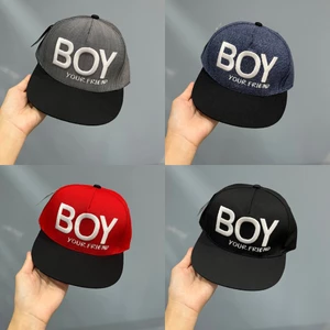 Mũ hiphop,mũ két bằng thêu chữ BOY phong cách Hàn Quốc thời trang dễ thương cho bé đen đỏ xanh xám