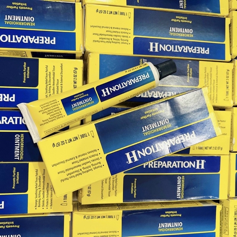 Kem bôi trĩ Preparation H Hemorrhoidal Ointment Suppositories Mỹ tuýp ...
