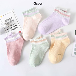 [FLASHSALE] Set 5 đôi tất vớ nữ cổ ngắn GOMTAT mẫu tổng hợp, chất liệu mềm mại êm chân, mềm mỏng thoáng mát