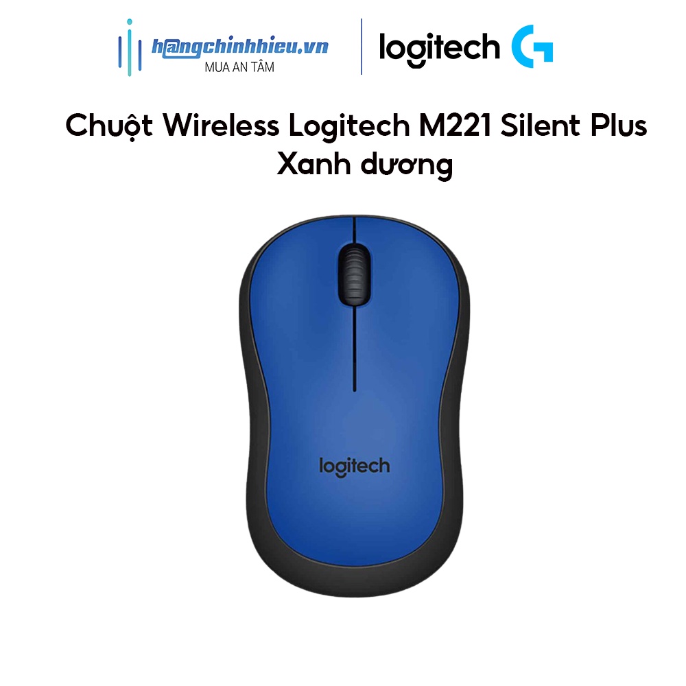 Chuột Wireless Logitech M221 Silent Plus ( Xanh dương)