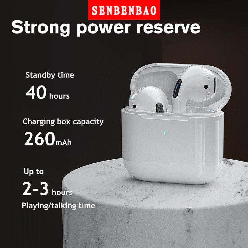 Tai Nghe Nhét Tai Bluetooth Không Dây Chống Ồn Cảm Ứng Thông Minh Có Mic inPods Pro 4