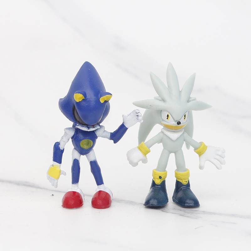 Set 12 Mô Hình Nhân Vật Super Sonic Trang Trí Bánh Kem
