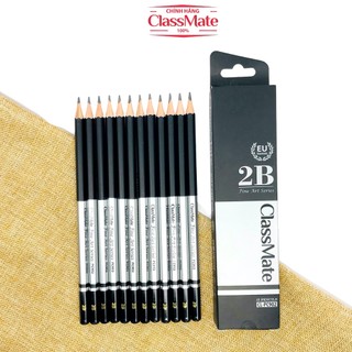 [TẶNG TẨY] Hộp 12 Bút Chì 2B Cao Cấp Fine Art CLASSMATE Chì Đậm, Mịn Dùng Vẽ Tranh, Phác Thảo, Tập Viết CL-PC902