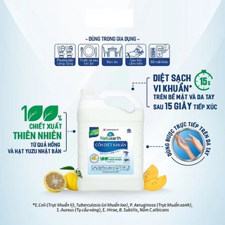 Cồn Diệt Khuẩn Natuearth Can 3,8L – Dùng Trong Gia Dụng Và Y Tế (Công Nghệ Nhật Bản)