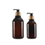 BORAGETE 300 / 500ml Dầu Gội Bơm Chai Hộp Đựng Trang Trí Xà Phòng Bơm Tre