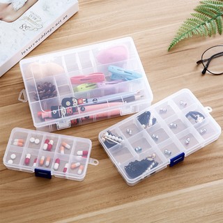 SET 2 Hộp Đựng Trang Sức Thiết Kế Trong Suốt Chia 10, 15 Ngăn Tiện Lợi Chất Lượng 1253 Mienphivanchuyen199k