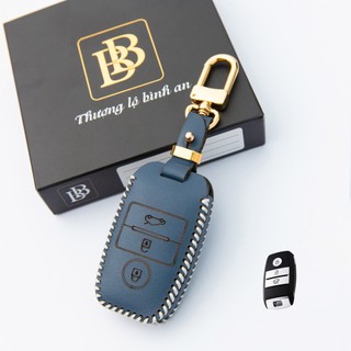 BAO DA CHÌA KHOÁ Ô TÔ KIA Cerato, K3 13-18,Sorento, Tio, Rondo( 3 nút) Da Thật  Bảo Hành 2 Năm, Khắc Tên SĐT Chủ Xe