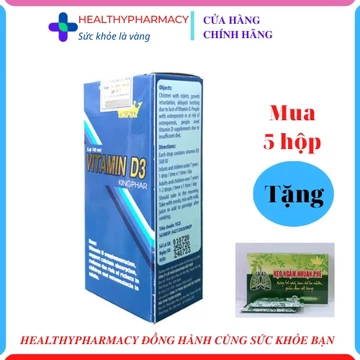 (Combo 2 hộp)VITAMIN D3 giọt Kingphar Chai 10 ML - Bổ sung Vitamin D3 , Tăng Hấp Thụ Canxi