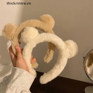 THI Bé Gái Dễ Thương Sang Trọng Tai Gấu Băng Đô Thu Đông Vòng Hoạt Hình Bé Gái Kid Băng Đô Quấn Tóc Mũ Đội Đầu Phụ Kiện Tóc VN