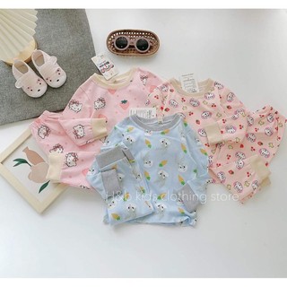 [7-18kg] Bộ dài tay cho bé vải cotton zip Hàn siêu xinh - quần áo trẻ em