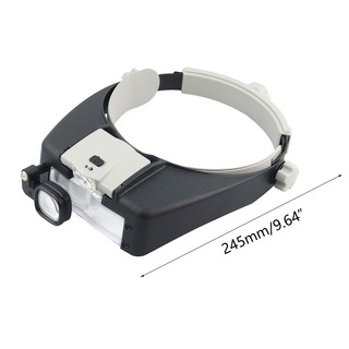Kính Lúp Đeo Đầu Phóng Đại 1 5X Đến 17X Có Đèn LED Chuyên Dụng Sửa Chữa Đồng Hồ / Trang Sức