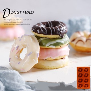 Khuôn Silicone Làm Bánh Ngọt Donut Socola Mousse - Khuôn Bánh Rán Vòng Fondant Trang Trí Bánh Nướng Bánh