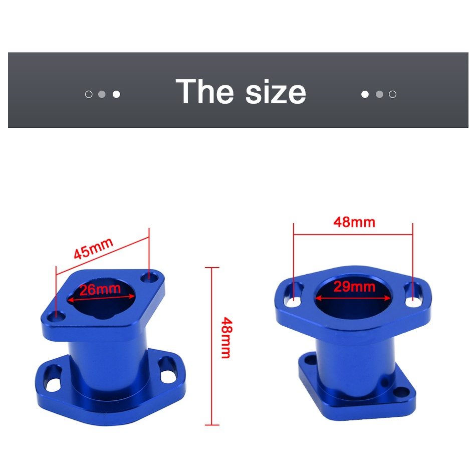 CNC Intake Manifold Carburetor Adapter Engine Connector For VM22 PZ19 ...