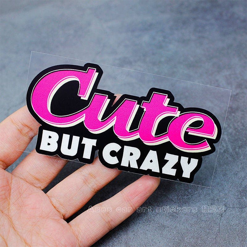 Personality Creative JDM Modified Car Stickers Cute but Rough Cute ...