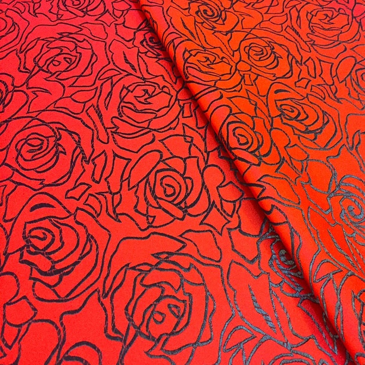Rượng Hoa Hồng Jacquard Thổ Cẩm Lụa cho Đường Đầm Hanfu, Phong Cách Truyền thống, Kích thước 100x75cm TJ8899