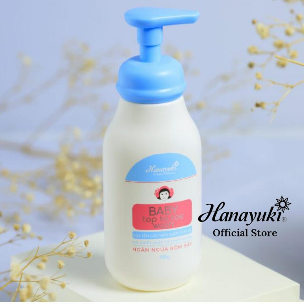 Ảnh Sữa Tắm Em Bé Hanayuki Baby Top Toe Wash Trắng Da Dưỡng Ẩm Hanayuki Chính Hãng 4