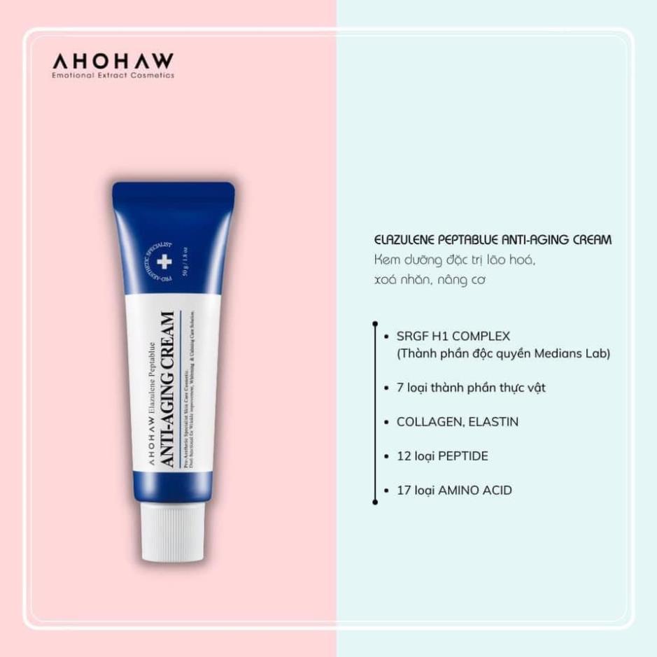 Kem dưỡng chống cão hóa Ahohaw Elazulene Pepta Blue Anti-Aging Cream 50g