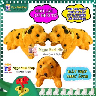 [LÔNG NHUNG] CHÓ ĐÓM LẮC ĐẦU ĐỂ TAPLO Ô TÔ XE HƠI SIZE LỚN 17CM [ GIAO NGẪU NHIÊN MÀU]