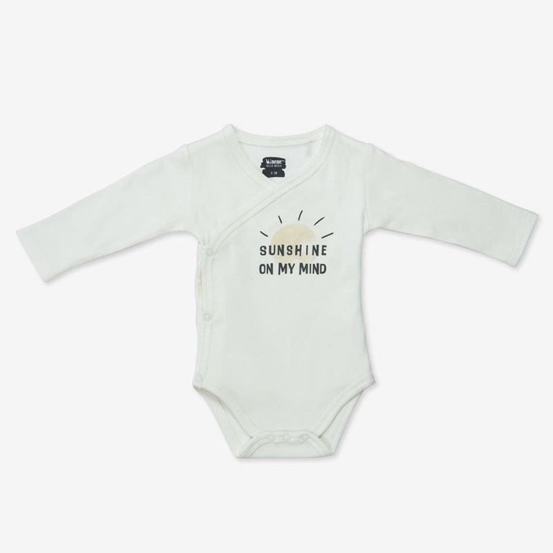 [MD203] Body chip cài chéo MINENE chất liệu organic cotton cho bé trai và gái