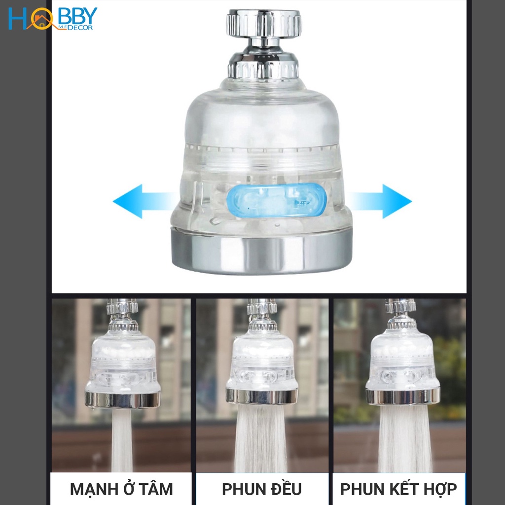 Bộ đầu nối vòi rửa chén tăng áp thân cứng có lọc Hobby Home Decor VSTA4