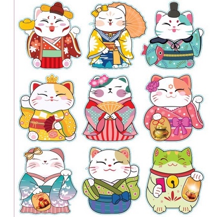 Set 12 Lì Xì Chibi Nhật Bản May Mắn Bao Lì Xì Tết Đẹp Cute Thần Tài Bản To Cao Cấp Độc Lạ ESHOP