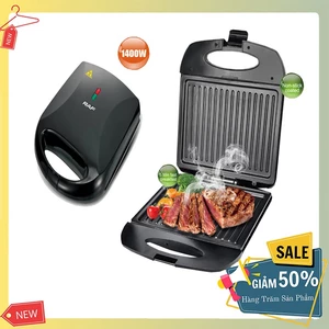 Máy kẹp bánh mì RAF 1400W gia nhiệt kép, chống dính telfon siêu bền