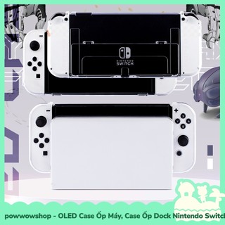 [Sẵn VN - Hỏa Tốc] Oled/V1/V2 Case Ốp Máy, Case Ốp Dock Trong Suốt Nhiều Màu Crystal Dành Cho Nintendo Switch