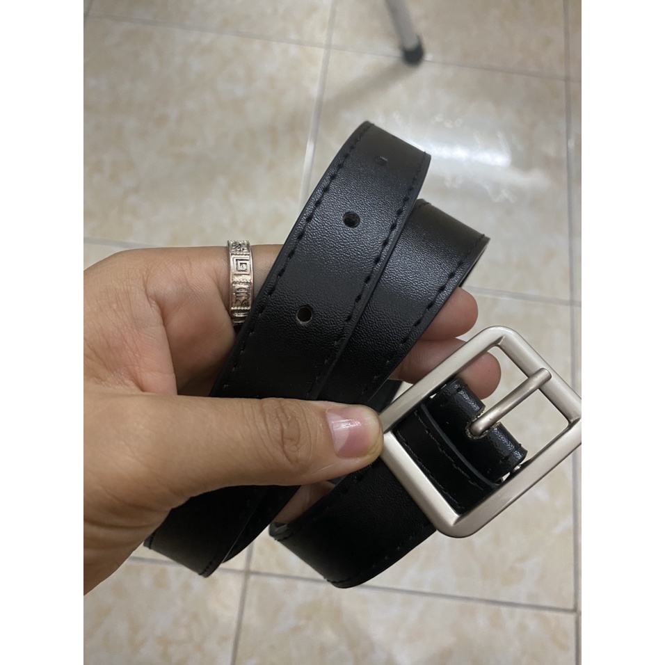 Dây Nịt Lưng Nam Nữ Kiểu Hàn Quốc 2.8cm Chữ Nhật Lỗ - Thắt Lưng Bản Nhỏ Sơn Tùng 2.3cm Đục Lỗ May Viền - Horizon