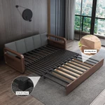 Ghế Sofa Giường Khung Sắt Tay Gỗ Kiểu Dáng Sang Trọng Cho Phòng Khách HGK-31, Có Tặng Kèm Bàn Sofa Chất Lượng Tốt — ảnh 5