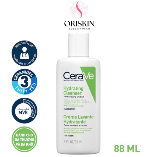 Ảnh CeraVe - Sữa Rửa Mặt Giúp Làm Sạch Sâu Và Cấp Ẩm Cho Da Thường Và Da Khô CeraVe Hydrating Cleanser 3