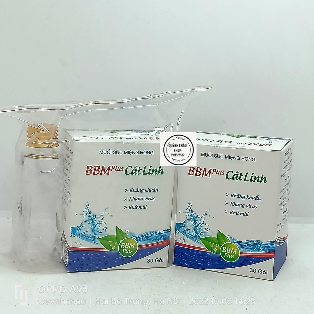 MUỐI SÚC MIỆNG HỌNG BBM PLUS CÁT LINH HỘP 30 GÓI | Shopee Việt Nam