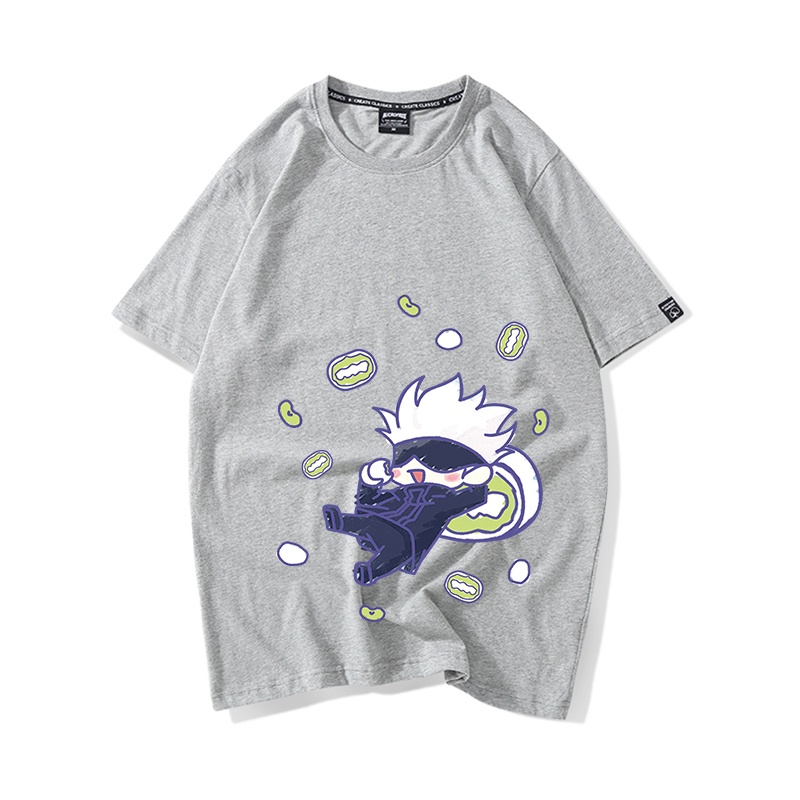 Áo Thun Nữ Tay Lỡ HappyFamily  Form Rộng In Hình Gojo Satoru Đáng Yêu Cotton 100 Cao Cấp