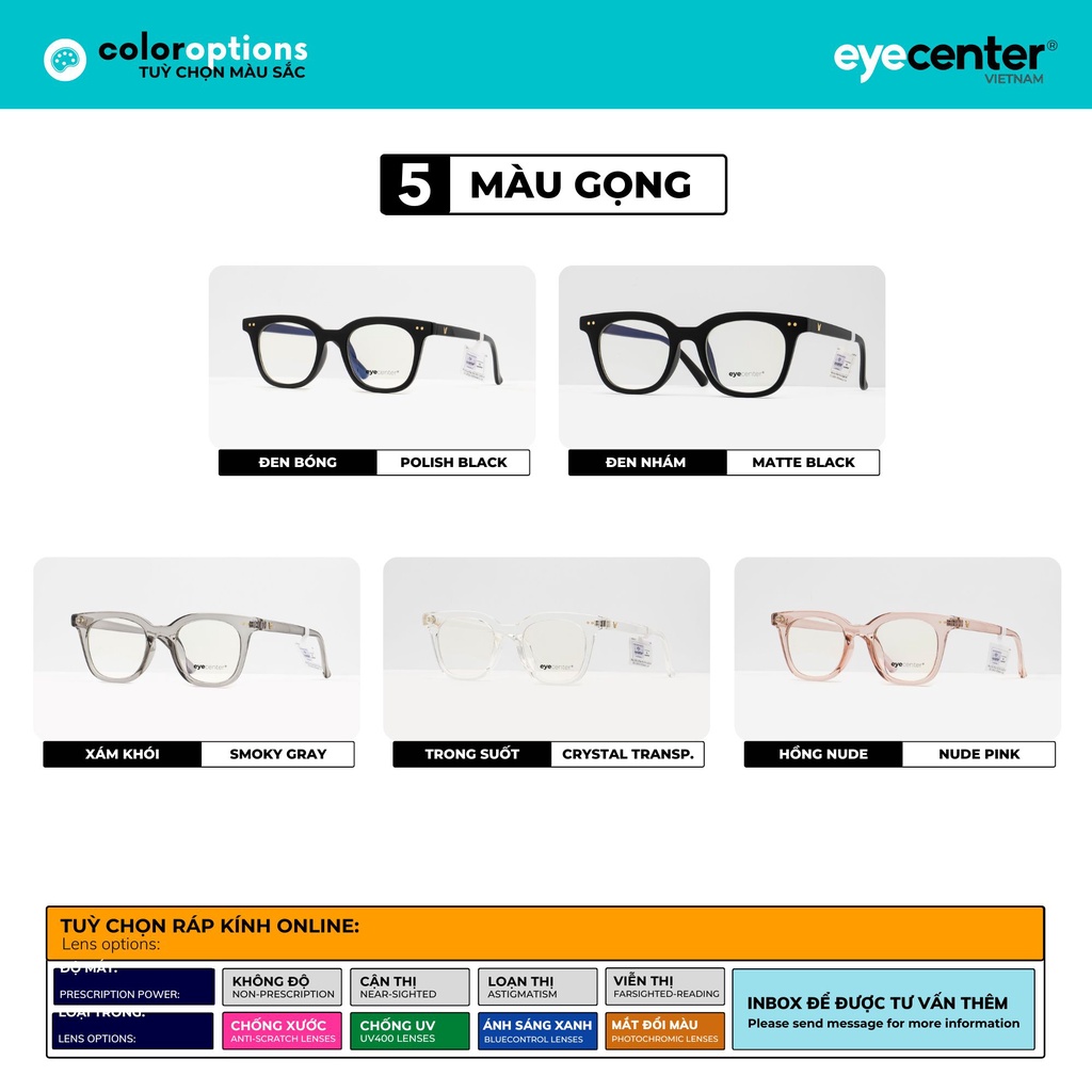Ảnh Gọng kính cận nam nữ C70S chính hãng EYECENTER nhựa dẻo siêu nhẹ nhập khẩu by Eye Center Vietnam 2