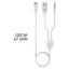 BTM 1 Split 2 Type C sang USB A 3 5mm Cáp AUX Chất lượng âm thanh HiFi cho loa ô tô