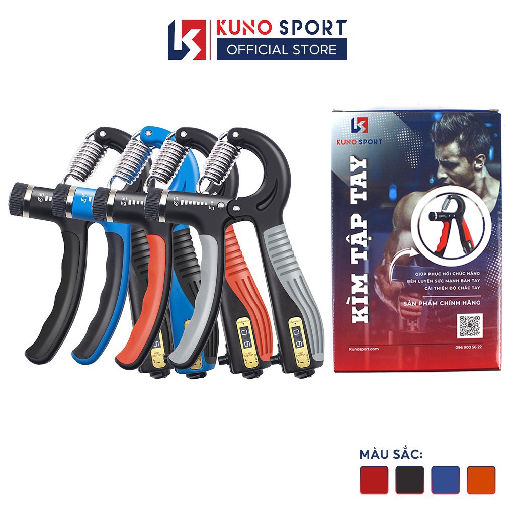 Ảnh Kìm bóp tập cơ tay KUNO kìm tập tay chữ R tập cơ bàn tay cẳng tay, phù hợp chơi thể thao, tập gym, chỉnh lực 5 - 60kg 3