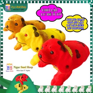 [LÔNG NHUNG] CHÓ ĐÓM LẮC ĐẦU ĐỂ TAPLO Ô TÔ XE HƠI SIZE LỚN 17CM [ GIAO NGẪU NHIÊN MÀU]