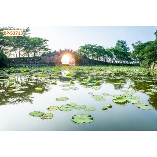 Tranh vải lụa dán tường phong cảnh thiên nhiên phòng khách, phòng ăn, phòng ngủ