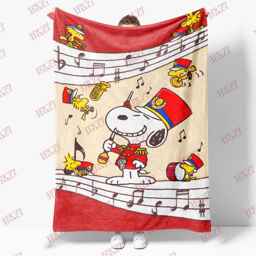 Chăn Bông 4 Kích Thước Hình Nhân Vật Hoạt Hình snoopy Dễ Thương