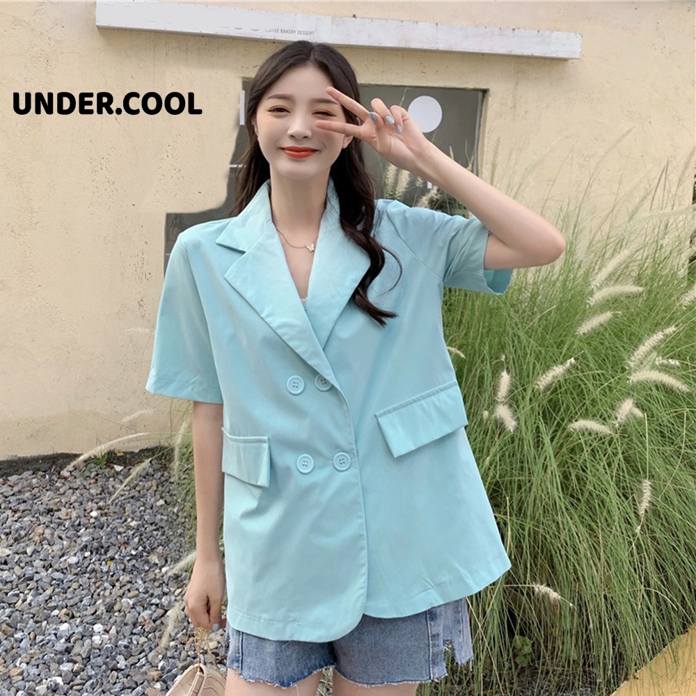 Áo khoác Blazer UNDERCOOL 1 lớp ngắn tay form rộng xinh xắn K31 - AV08