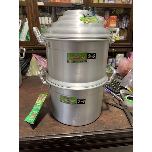 Bộ Chõ Nhôm Xi Hấp Xôi , Hấp Cơm , Hấp Bánh Nhôm Chính Hãng ( Kim Hằng ) Size 20 , 24 , 26 , 28 , 30cm