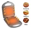 Máy kẹp nướng bánh mì RAF 1400W làm nóng đều 2 mặt khuôn, bánh thơm ngon