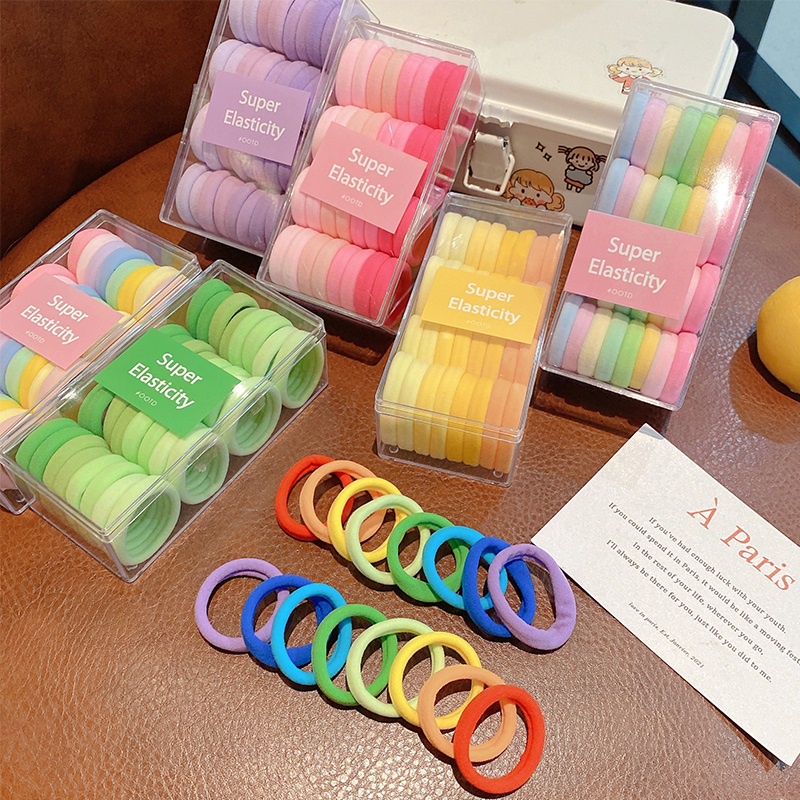 (COMBO 3 SET) DÂY BUỘC TÓC CHO BÉ GÁI, SET 32 DÂY CAO SU, CO GIÃN TỐT, Giữ Tóc Gọn Gàng Không Trơn Tuột