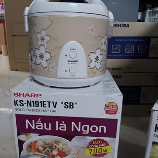 Nồi cơm điện Sharp 1.8 lít KS-N191ETV-Chính Hãng 100%-SX Thailan,Lòng nồi chống dính,nấu 3D