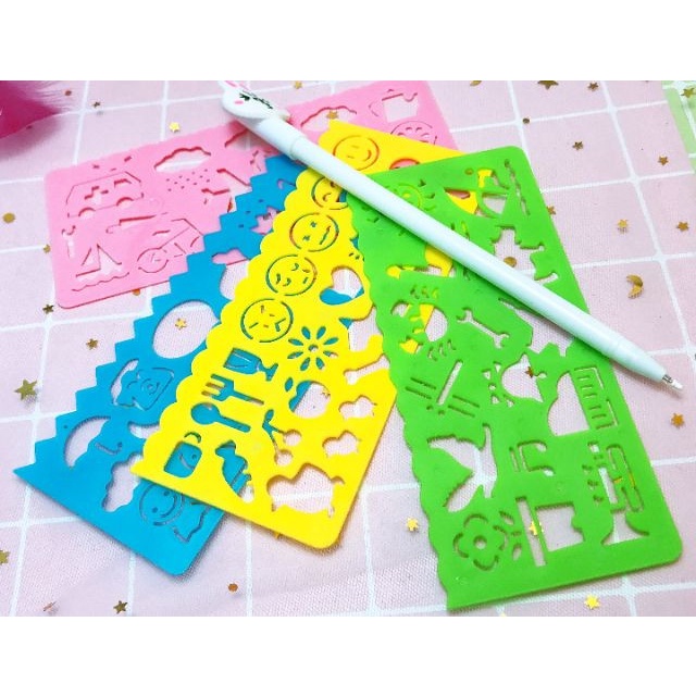 set 4 cây thước vẽ hình