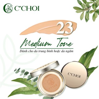 Combo Phấn Nước + Lõi Cushion C'CHOI HERBAL DD Che Phủ Tốt Nâng Tone Da Tự Nhiên 23 - Medium Tone