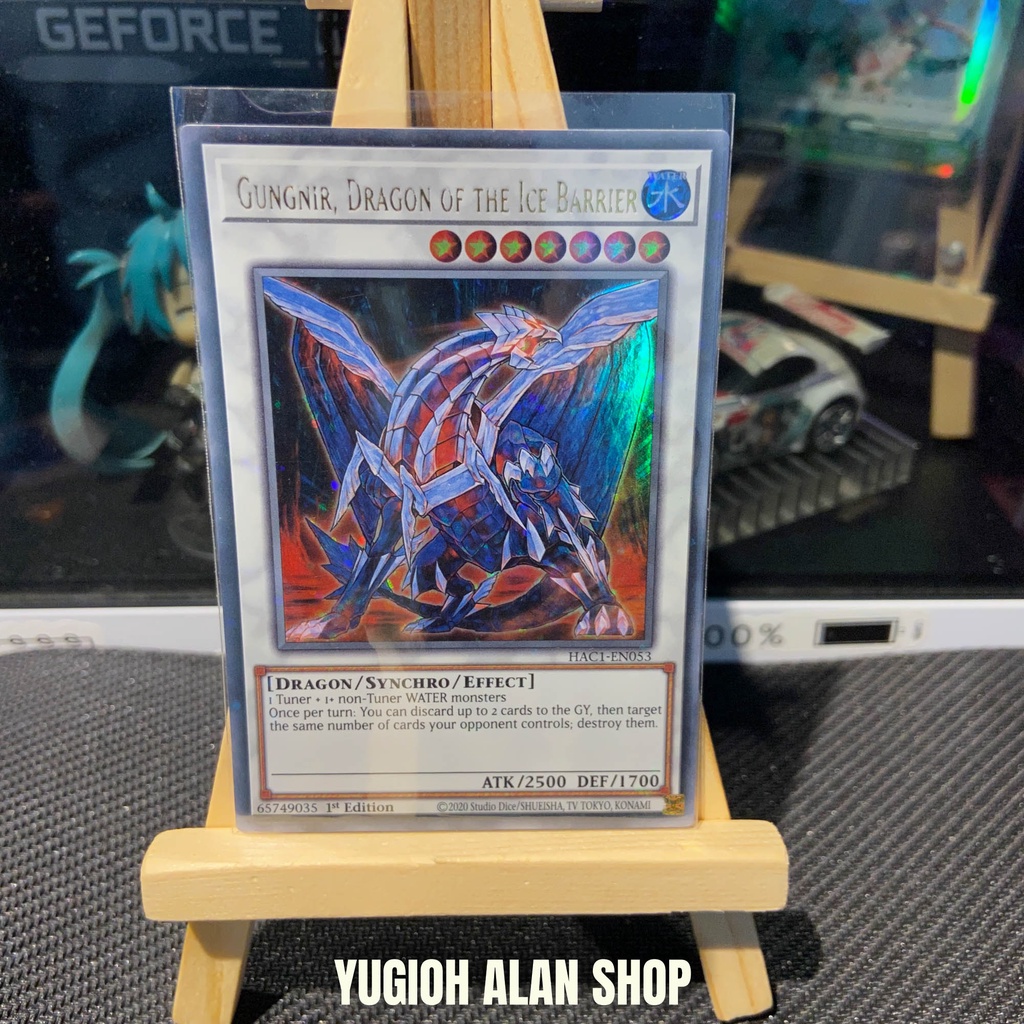 [ Bài Yugioh Chính Hãng ] Gungnir Dragon Of The Ice Barrier Hac1 En053 Duel Terminal Ultra