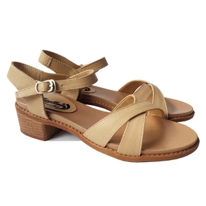 Giày Sandal Cao Gót Nữ BIGGBEN Da Bò Thật Cao 4 Phân HKD165