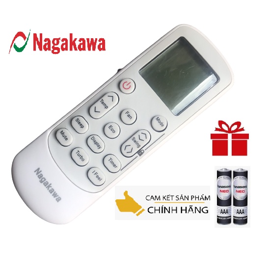 Điều khiển điều hòa nagakawa eco, Remote máy lạnh nagakawa hàng tốt, Bảo hành 6 tháng